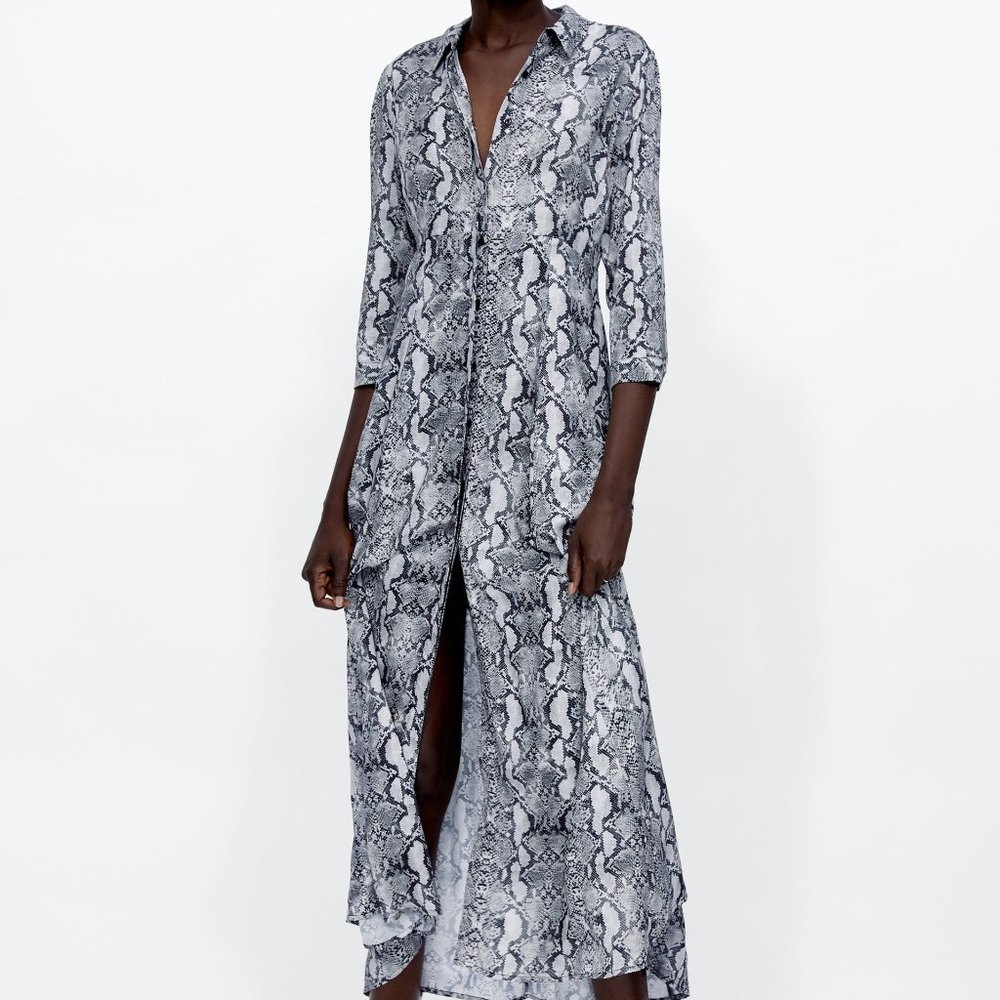 Zara Collection Snakeskin Print Dress, S